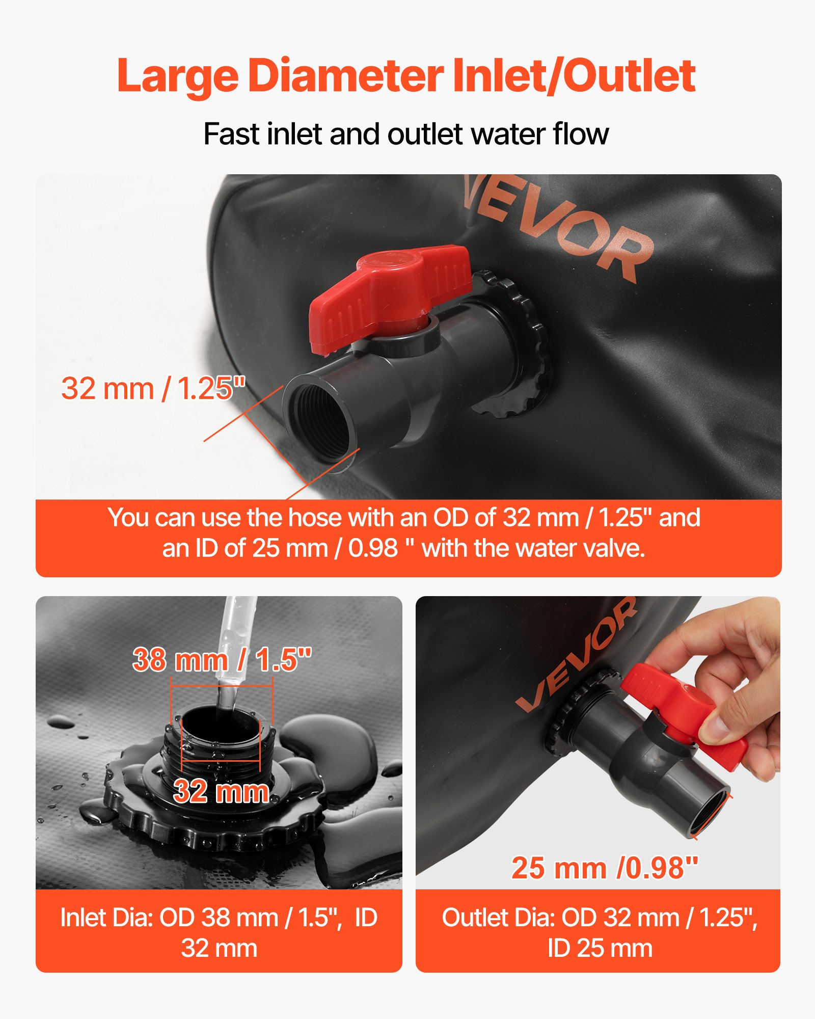 MHA4G4RDwatertankbladderf4 VEVORshoplv Emergency Use Black