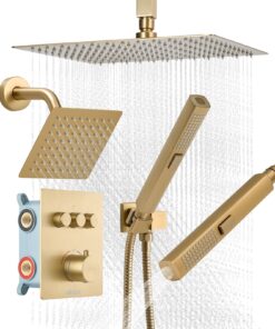 VEVOR Thermostatic Shower System with 305 mm Ceiling Rainfall Head