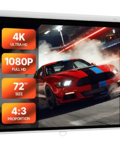 VEVOR Manual Projector Screen 1829 mm 4:3 4K HD