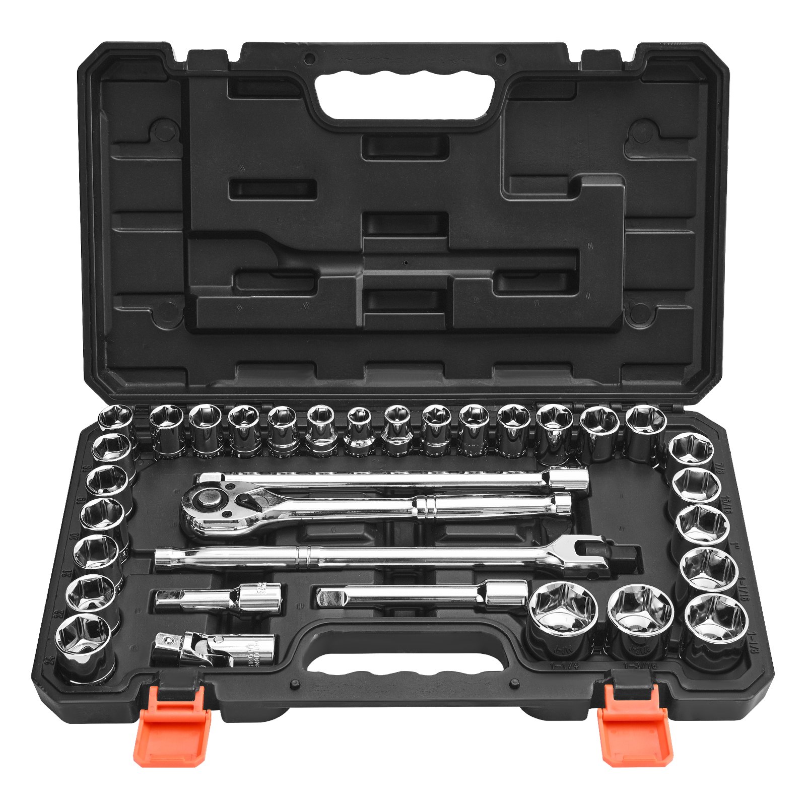 MHBVKRSAsocketsetm10012 VEVORshoplv VEVOR 33 Piece Socket Ratchet Set