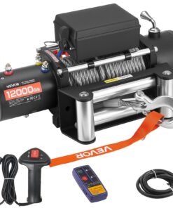 VEVOR 12V Electric Winch 5400 kg with 9.1 mm x 24 m Steel Rope
