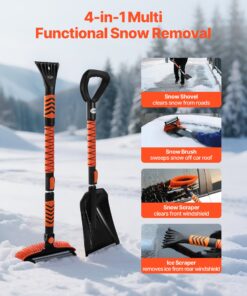 Brush & Ice Scraper Set with 107cm Handle