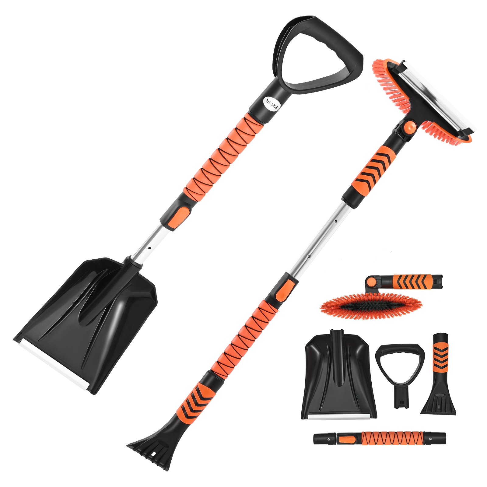 MHBVLV6Fsnowshovelm10012 VEVORshoplv VEVOR 4 in 1 Extendable Snow Shovel