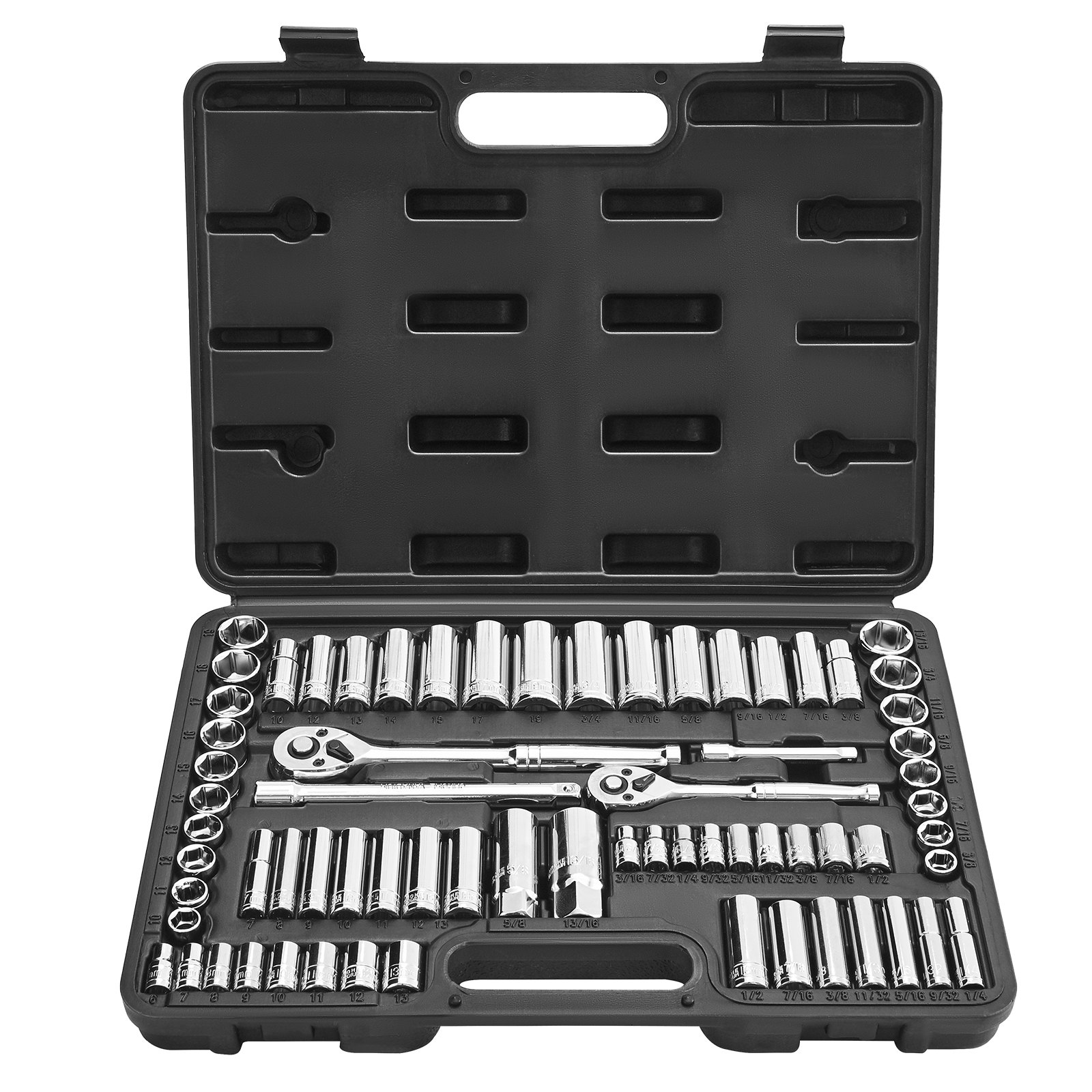 MHBVN5GBsocketsetm10012 VEVORshoplv VEVOR 69 Piece Socket Set