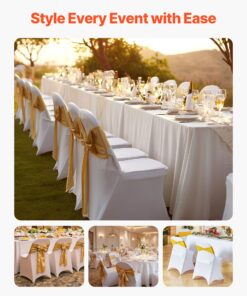 Polyester-Spandex Slipcovers for Wedding