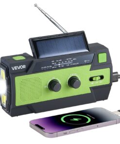 VEVOR Emergency Weather Radio 4000mAh with Solar