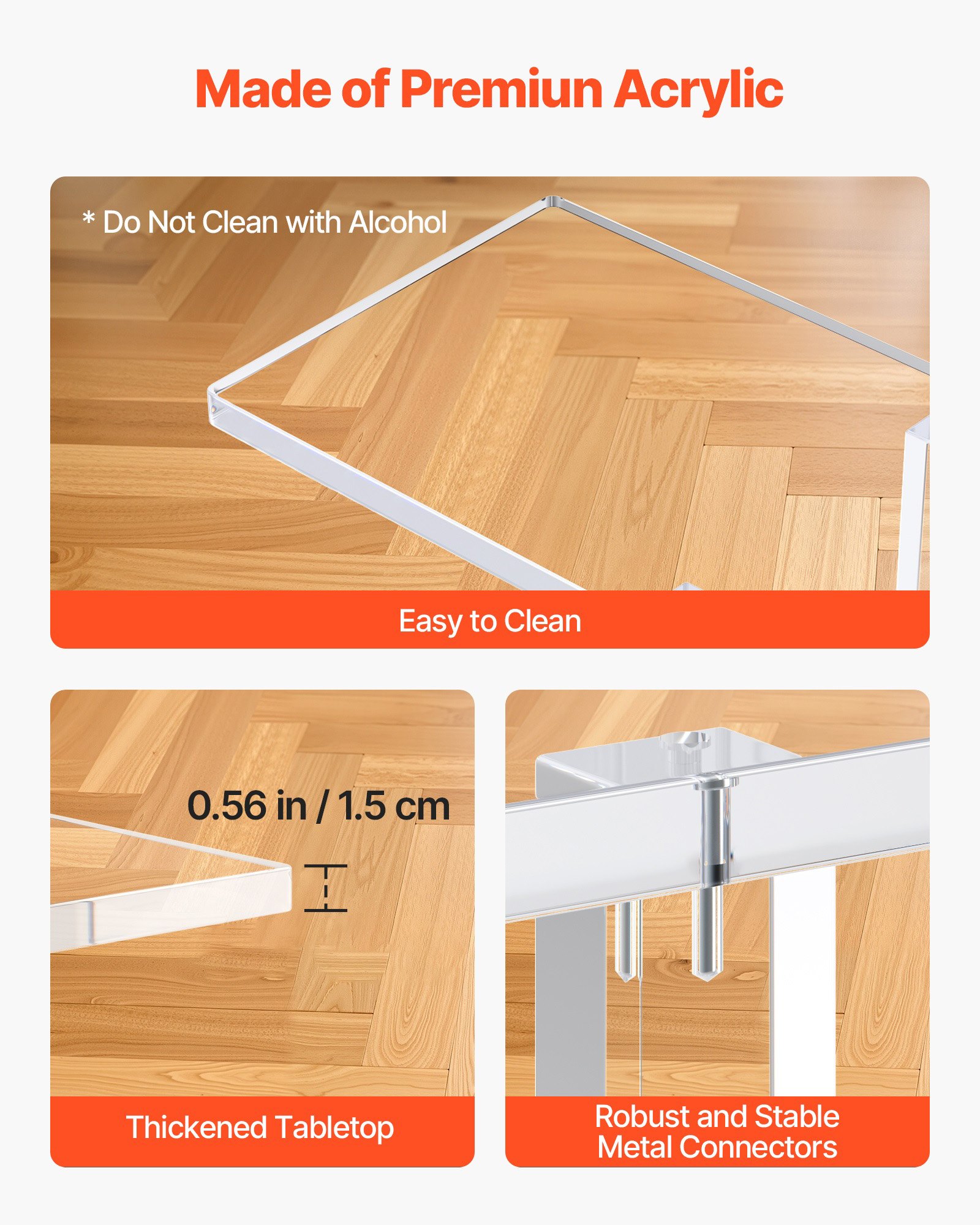 MHDZTTYYacrylictablef4 VEVORshoplv