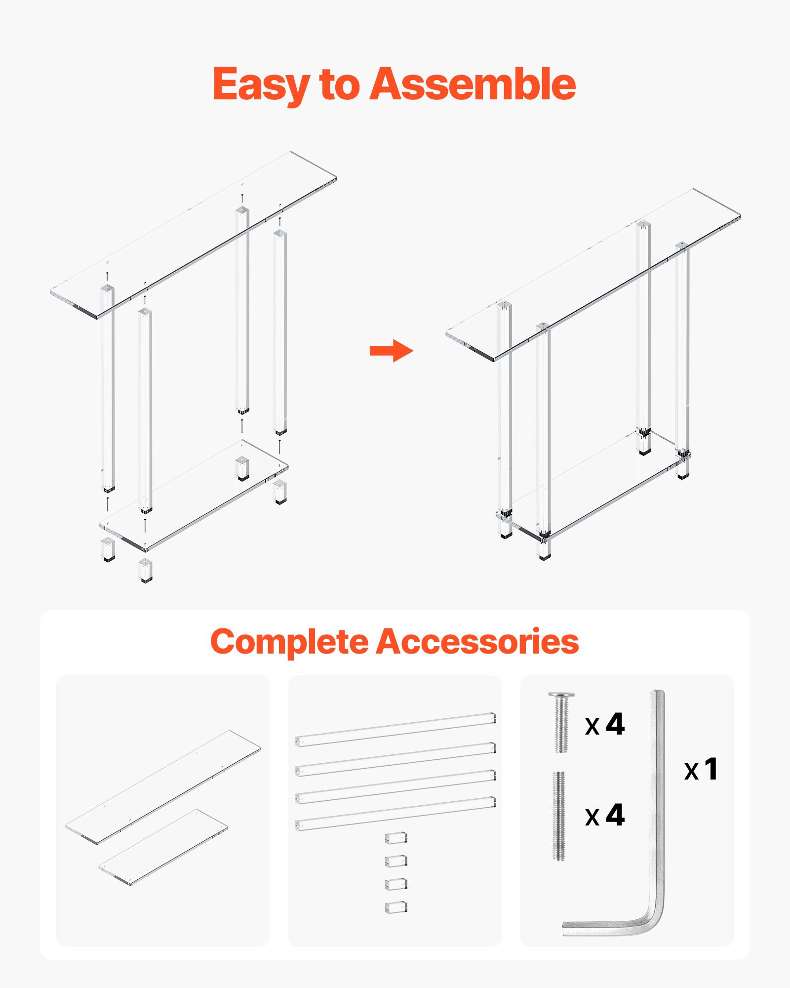 MHDZTTYYacrylictablef6 VEVORshoplv