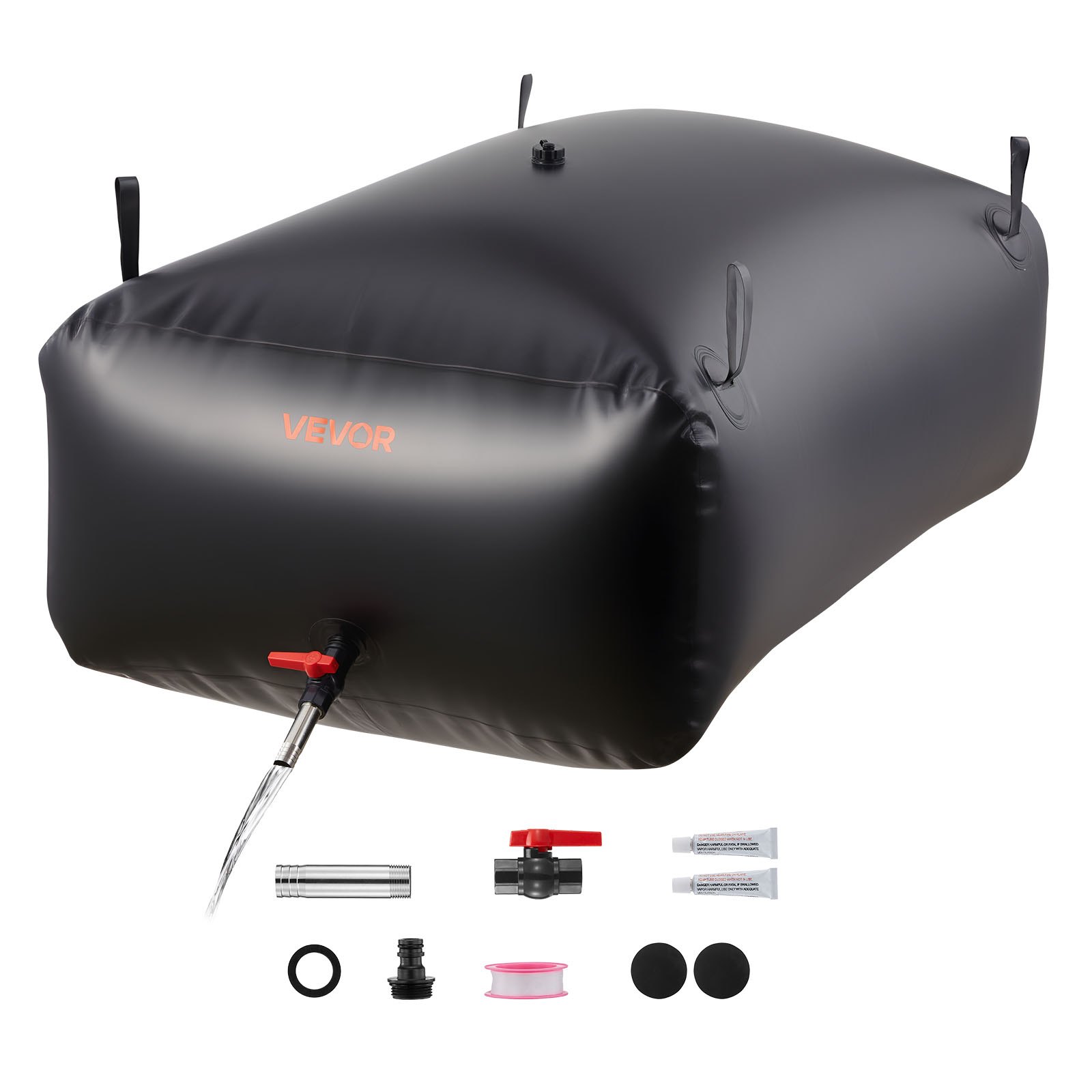 MHFF6GP1waterstoragebladderm10012 VEVORshoplv VEVOR 540L Collapsible Water Storage Bladder Leakproof PVC Tank for Outdoor