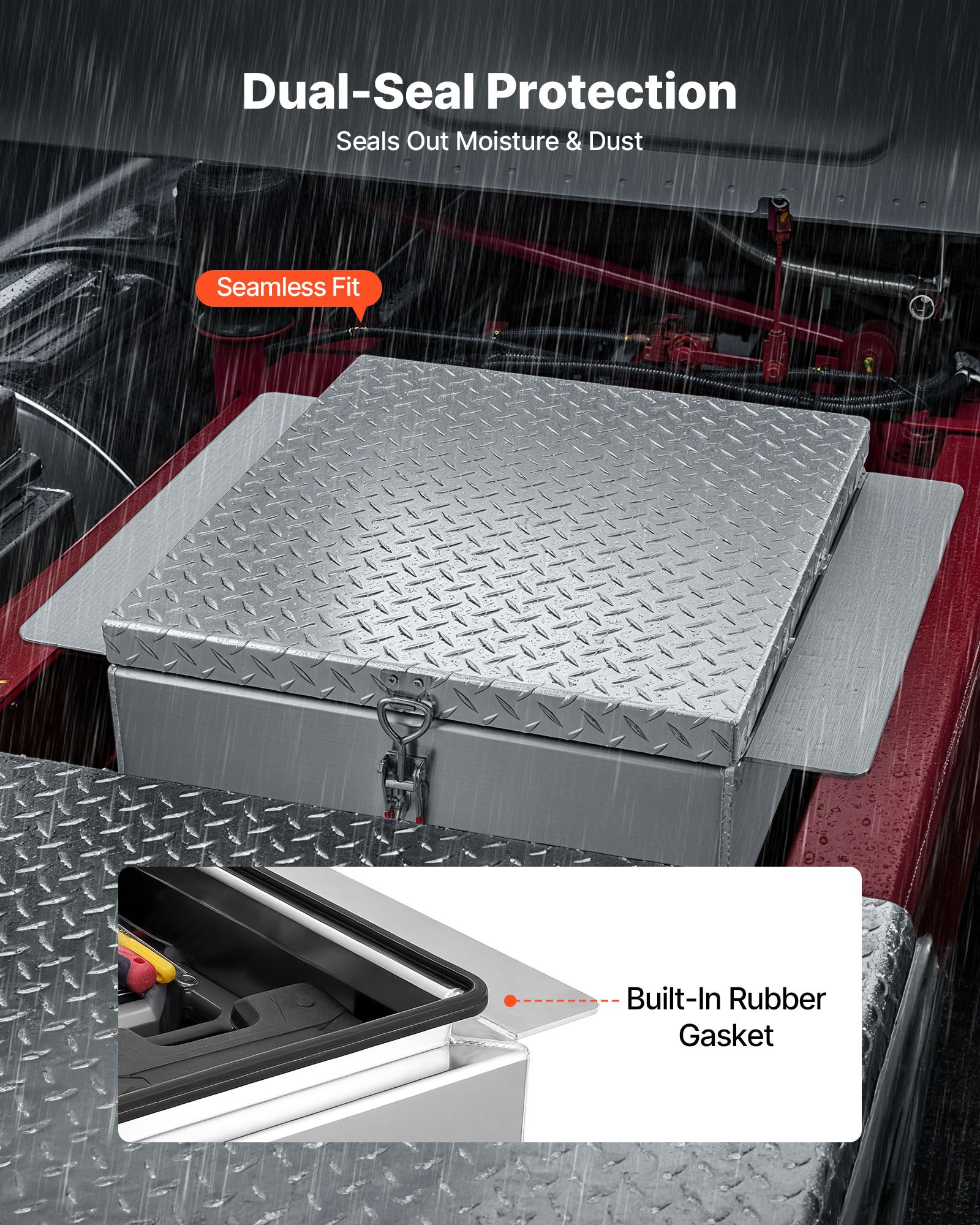 MHFF6VKJtruckbedtoolboxf2 VEVORshoplv Waterproof Diamond Plate Storage Chest for Pickup