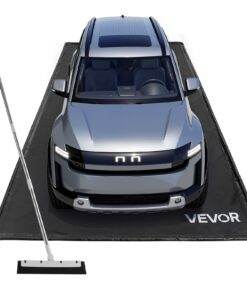 VEVOR 2.4x4.9 m Heavy-Duty PVC Garage Containment Mat with Squeegee – Non-Slip