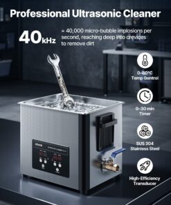 Stainless Steel 40kHz Digital Cleaning Machine with Basket for Jewelry