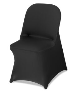 VEVOR 150 Pcs Black Stretch Chair Covers for Flat-Front Chairs up to 45x46x77 cm