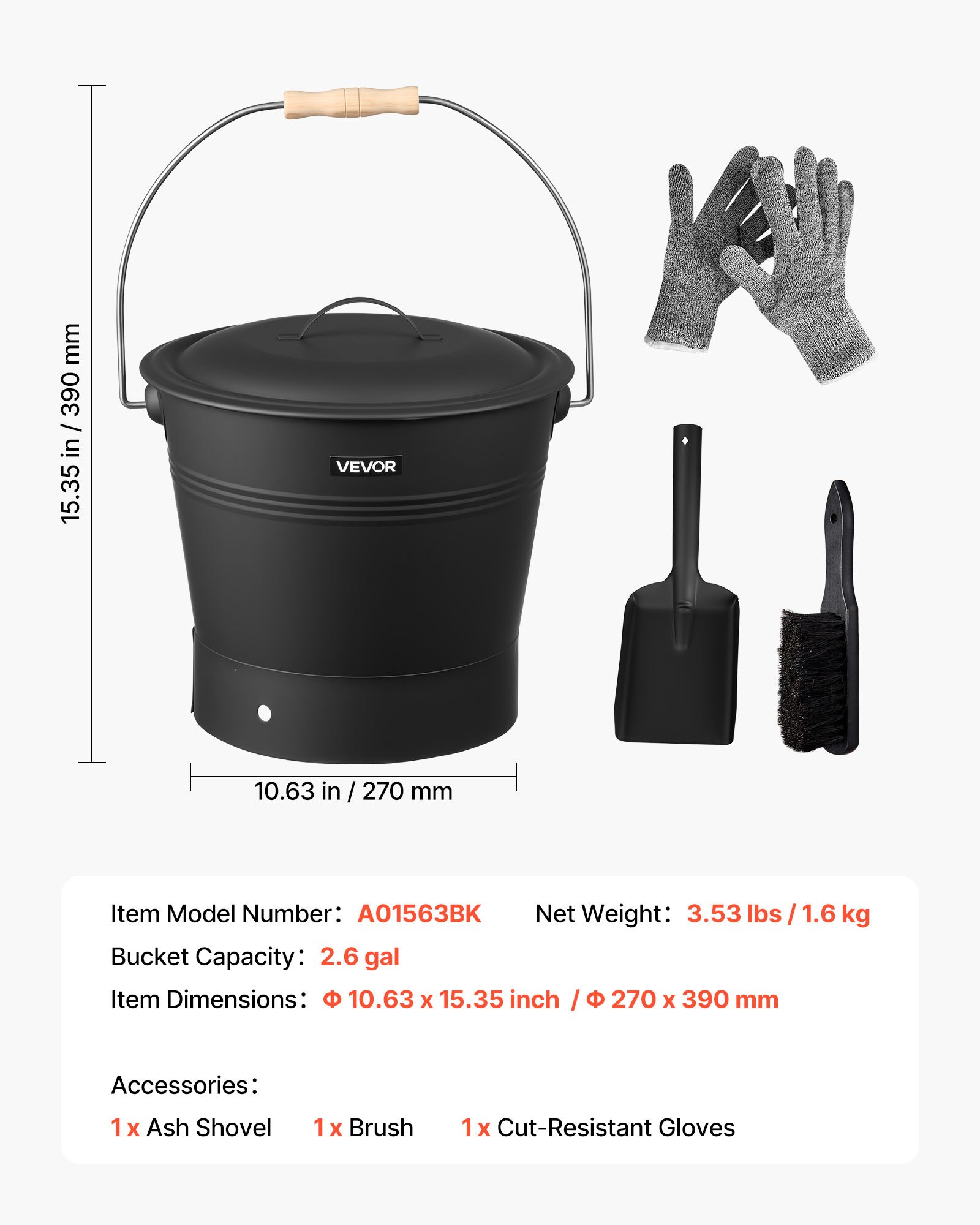 MHGUMH7Afireplacetoolsetf6 VEVORshoplv