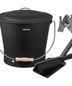 VEVOR 9.8L Metal Ash Bucket Set with Lid