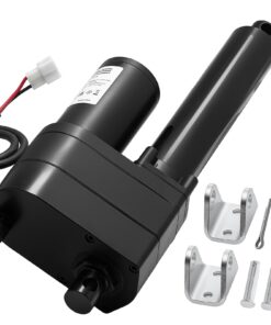 VEVOR 12V линейный привод, ход 200 мм, 9000N, IP65, для тяжелых условий с креплениями для промышленного применения