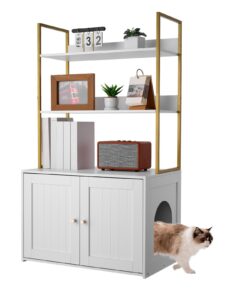 VEVOR 70 cm Cat Litter Box Furniture with Storage