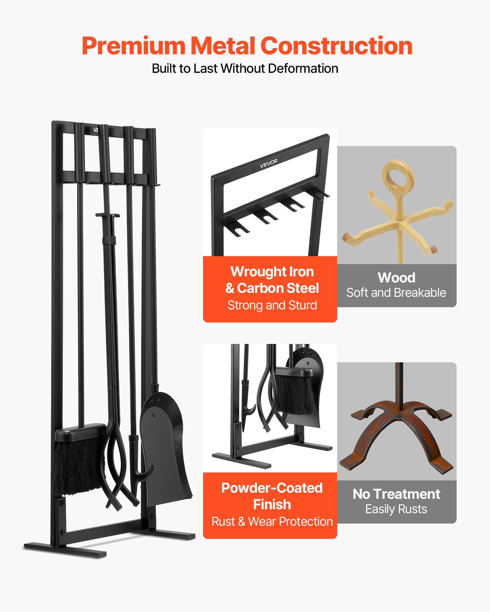 MHIA33SQfireplacetoolsetf2 VEVORshoplv Shovel