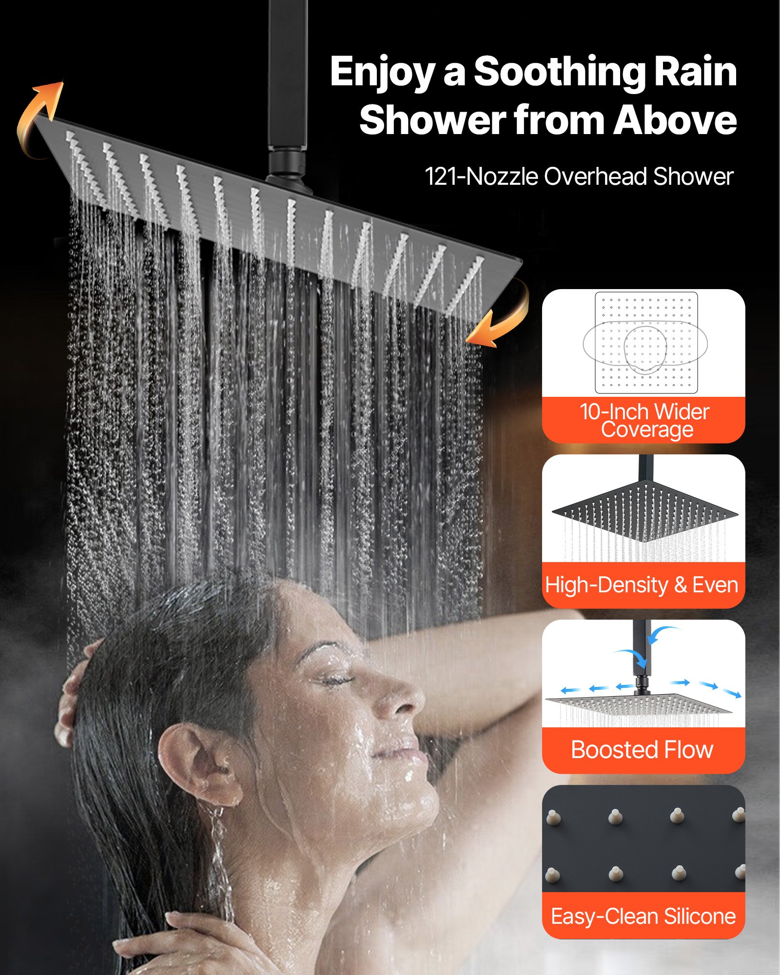 MHL53GW5showersystemf3 VEVORshoplv Матово-Черный