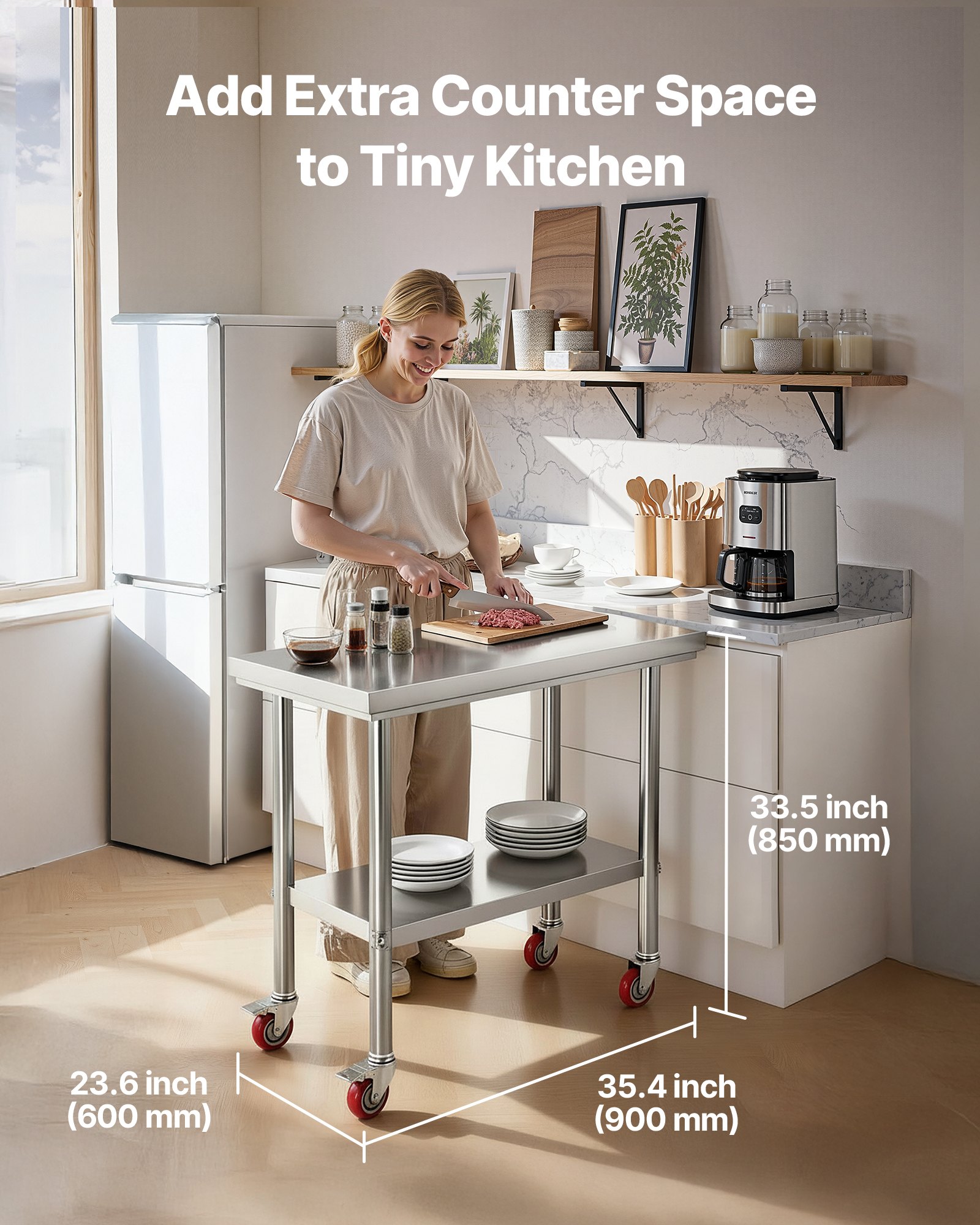 MHMKGL1Istainlesssteelworktablef1 VEVORshoplv Restaurant