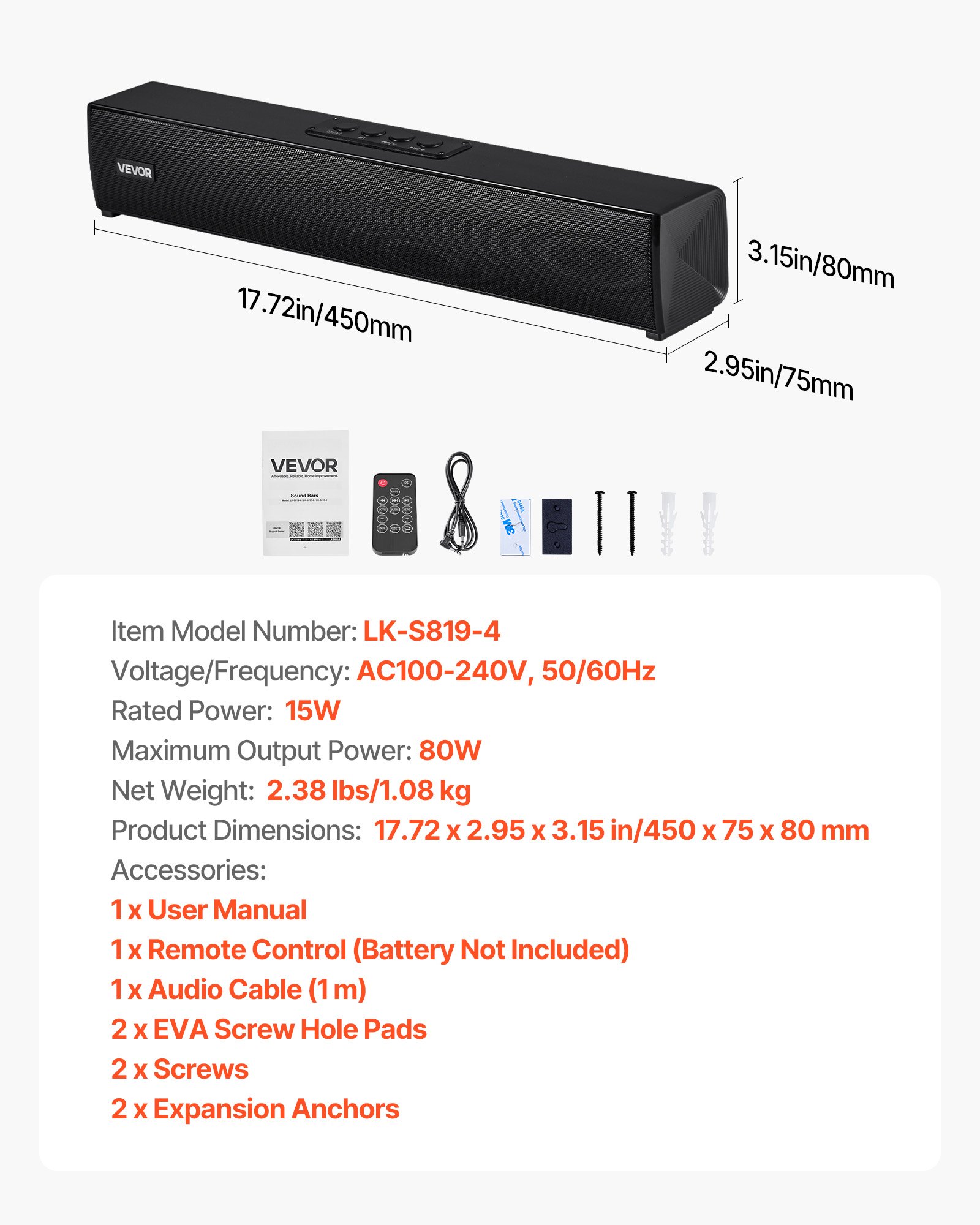 MHMKGU6Csoundbarf6 VEVORshoplv