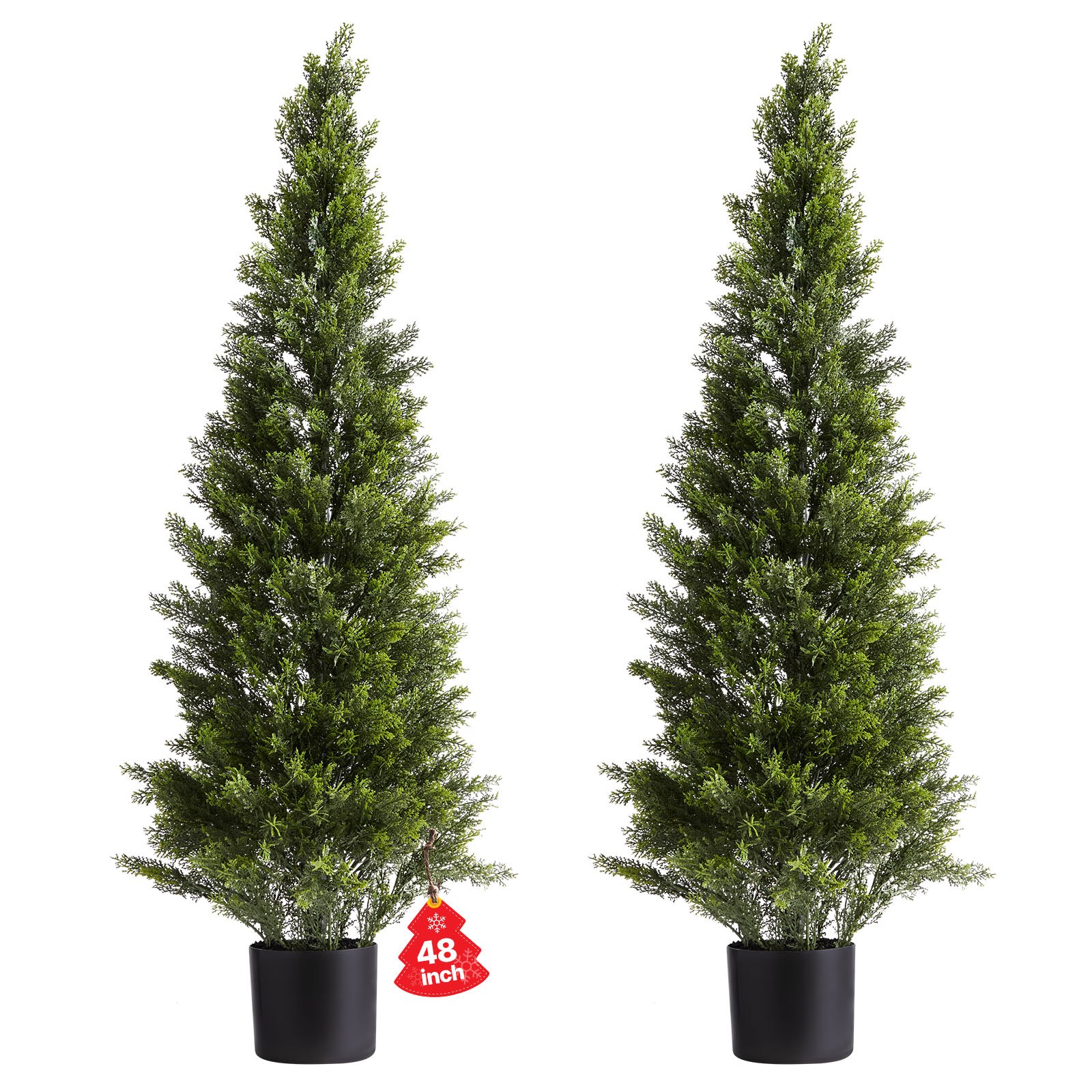 MHMKGZHEartificialtopiariesm10012 VEVORshoplv VEVOR 1219cm Artificial Cedar Topiary Trees