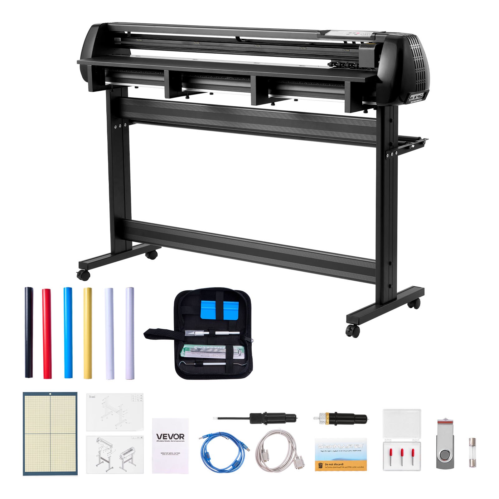 MHMKHKMVvinylcuttermachinem10012 VEVORshoplv VEVOR 1350mm Vinyl Cutter Plotter with Dual Blades