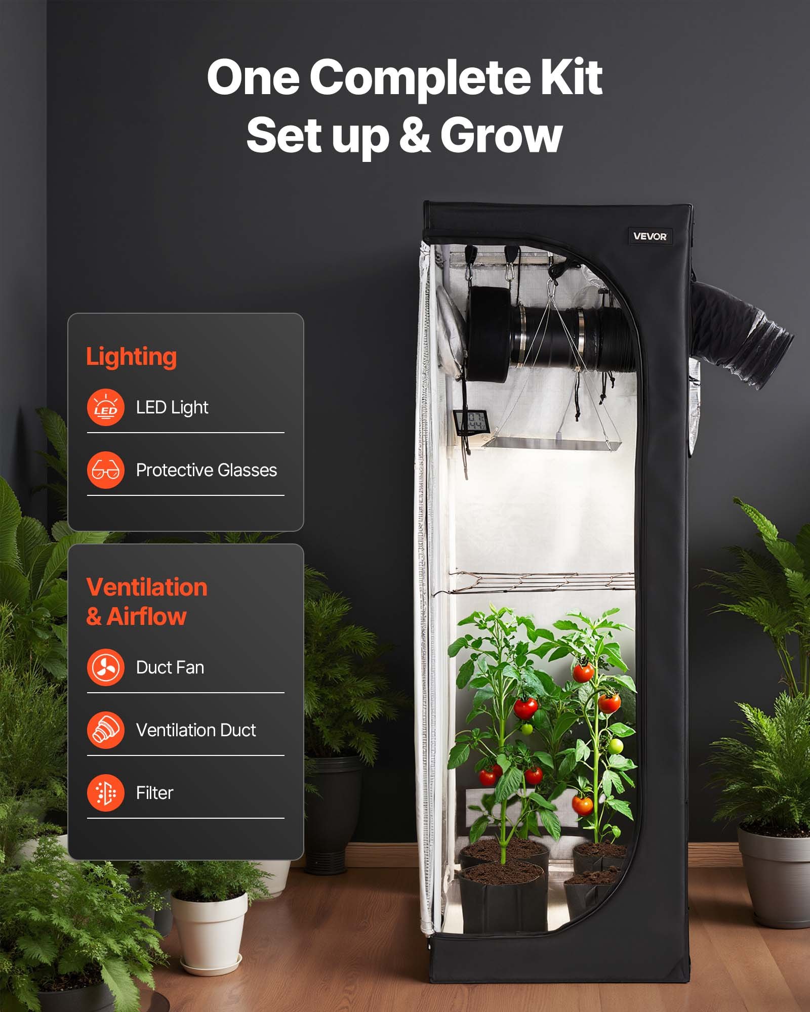 MHMKHP1Gindoorgrowtentf1 VEVORshoplv Ventilation System 600D Reflective Mylar for Plants