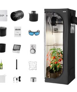 VEVOR 60x60x180 cm Indoor Grow Tent Kit with LED Grow Light