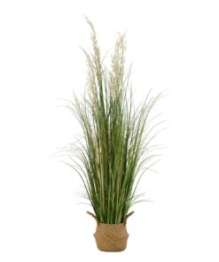 VEVOR 119 cm Artificial Reed Grass Plant in Pot – PVC Faux Greenery with 5 Reed Flowers