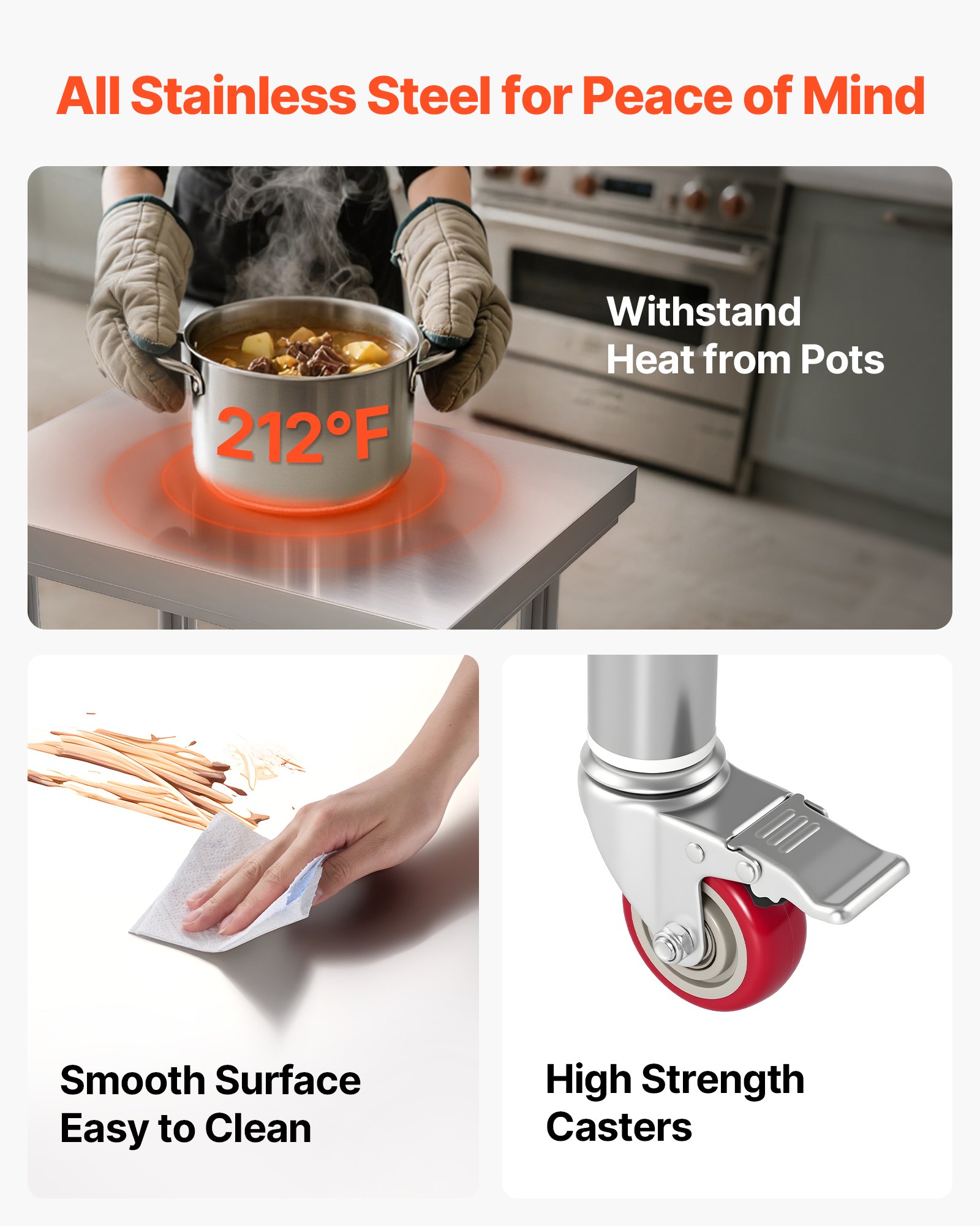 MHMKILXBstainlesssteelworktablef2 VEVORshoplv Гараж.