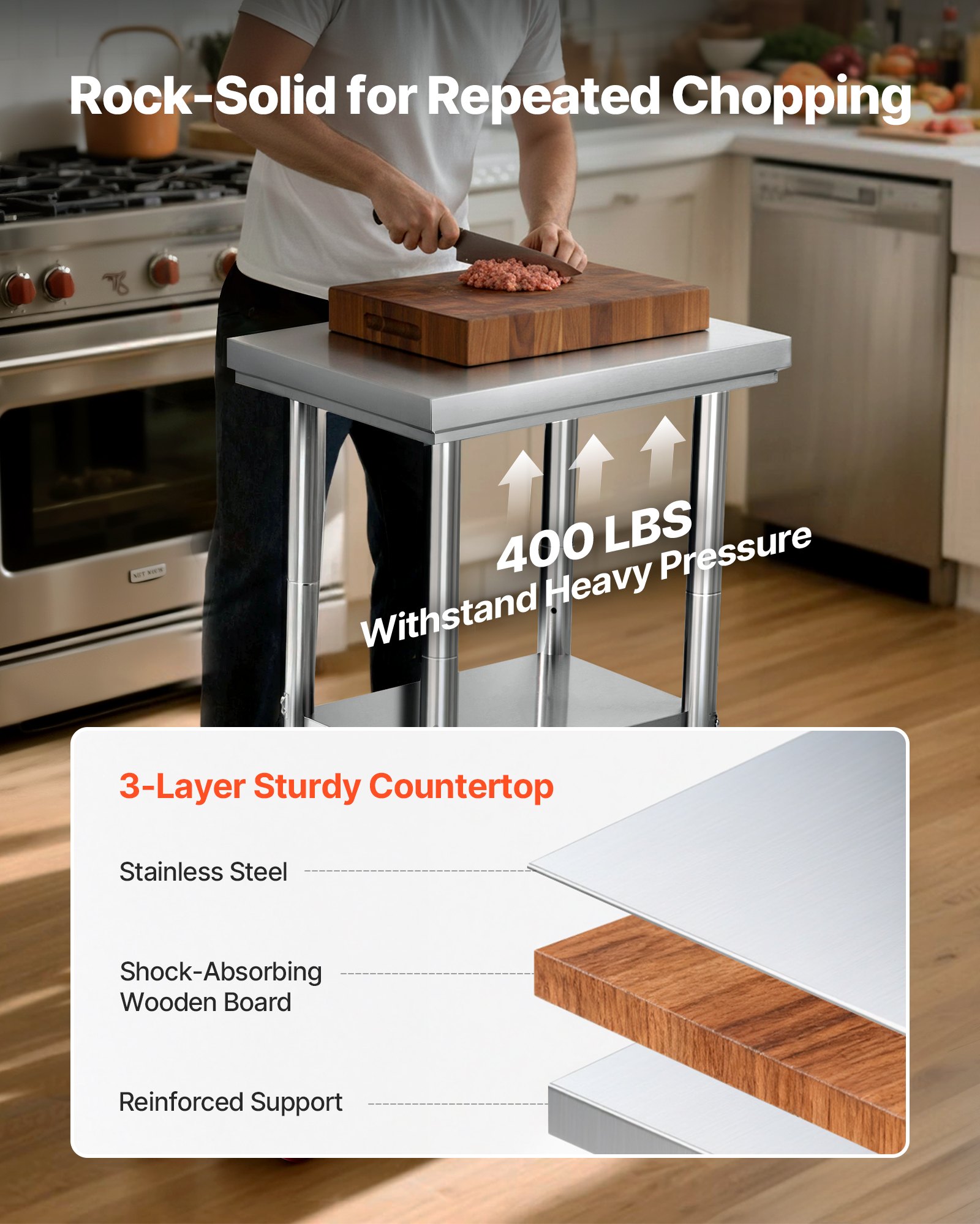 MHMKILXBstainlesssteelworktablef3 VEVORshoplv Використання на відкритому повітрі