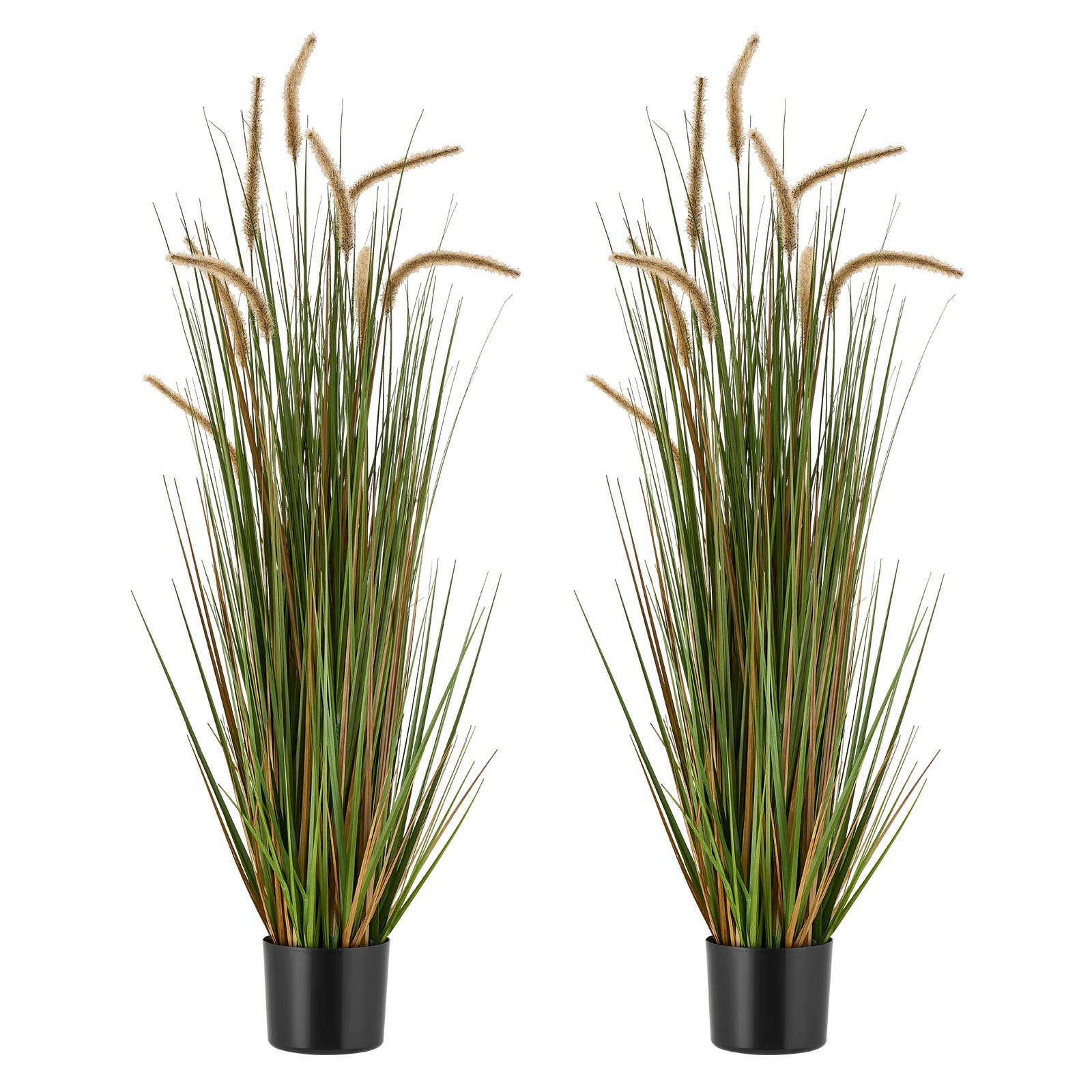 MHNZWKNXartificialgrassplantm10012 VEVORshoplv VEVOR 119 cm Artificial Horsetail Grass Plant in Pots