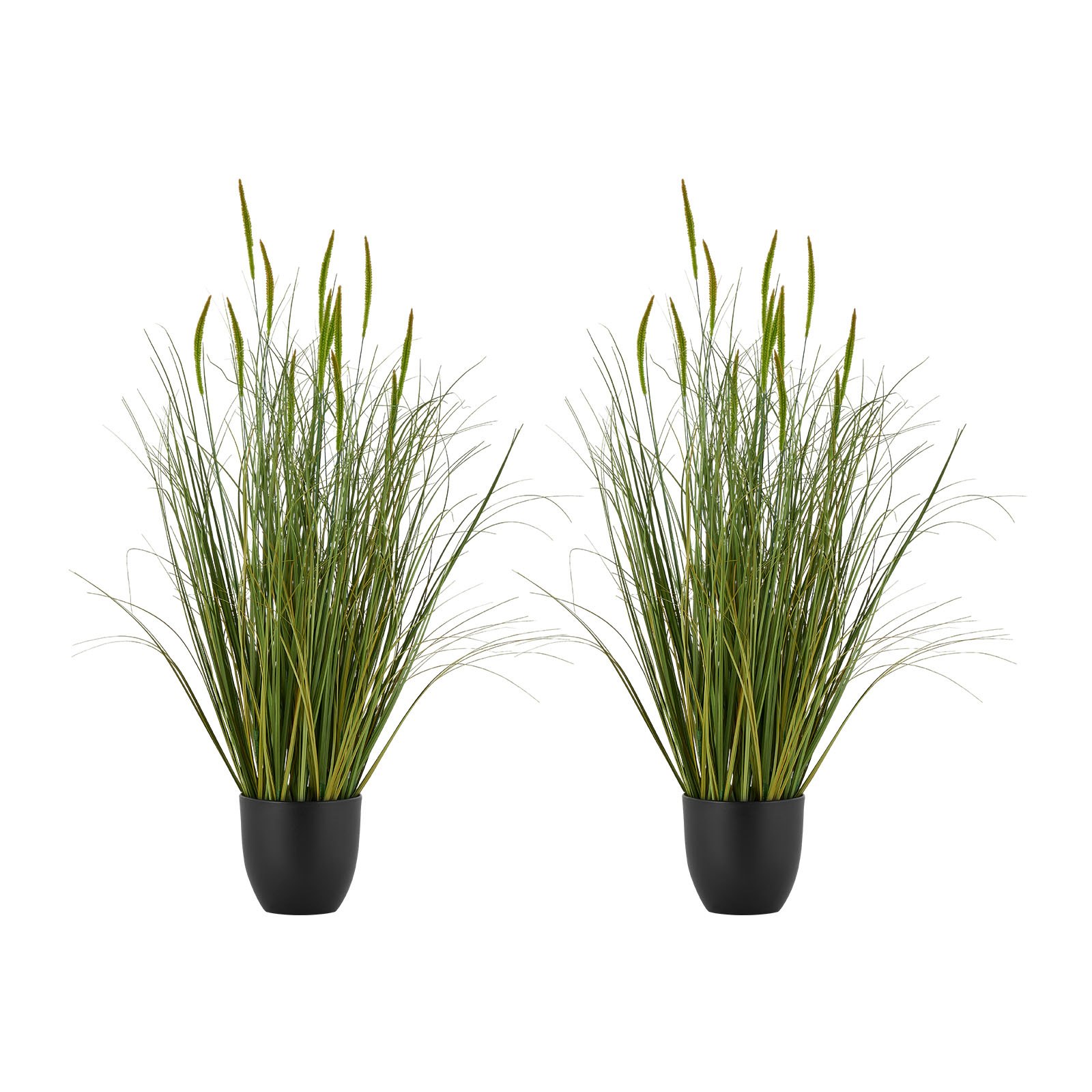 MHNZXGWCartificialgrassplantm10012 VEVORshoplv VEVOR 2 Pack 89cm Artificial Cattail Grass in Pot Realistic PVC Greenery for Indoor Outdoor Home
