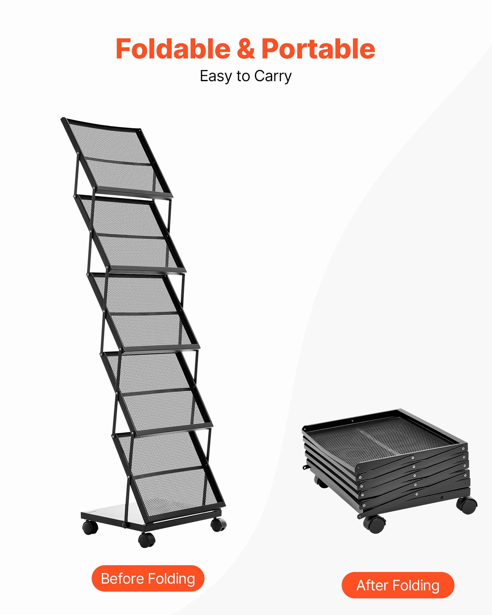 MHRPXERQfloormagazinerackf4 VEVORshoplv Floor Standing