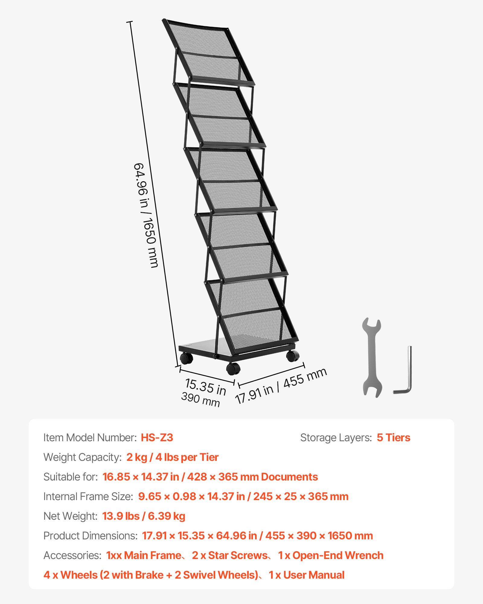 MHRPXERQfloormagazinerackf6 VEVORshoplv