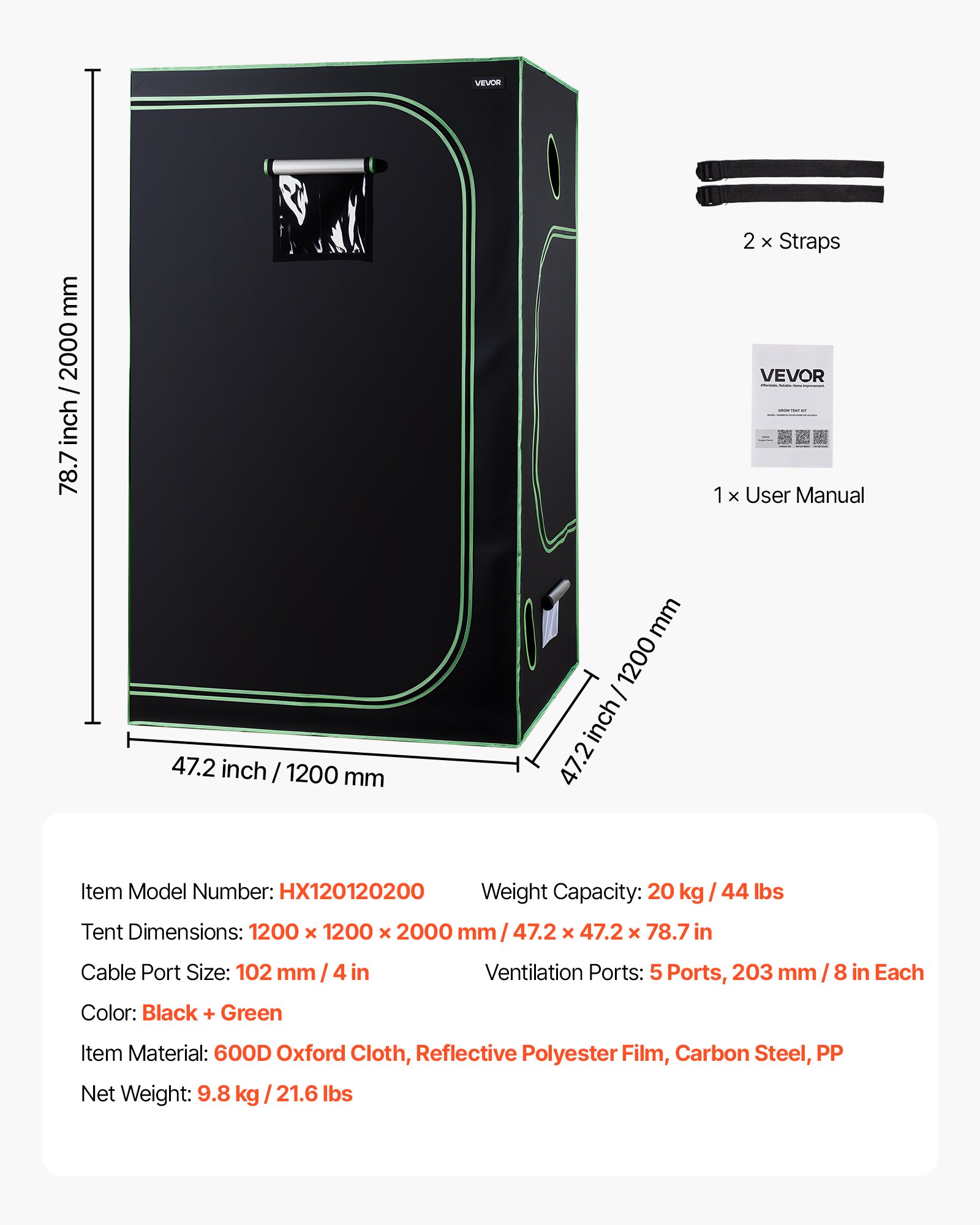 MHRPXIXXindoorgrowtentf6 VEVORshoplv