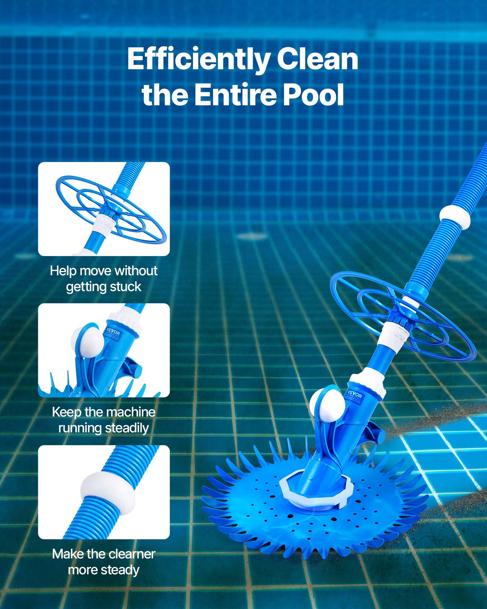 MHRPYBDIsuctionpoolcleanerf1 VEVORshoplv Quiet Vacuum for InAbove Ground Pools up to 61x107m