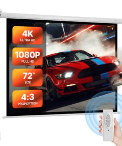 VEVOR 1829 mm Motorized Projector Screen 4:3