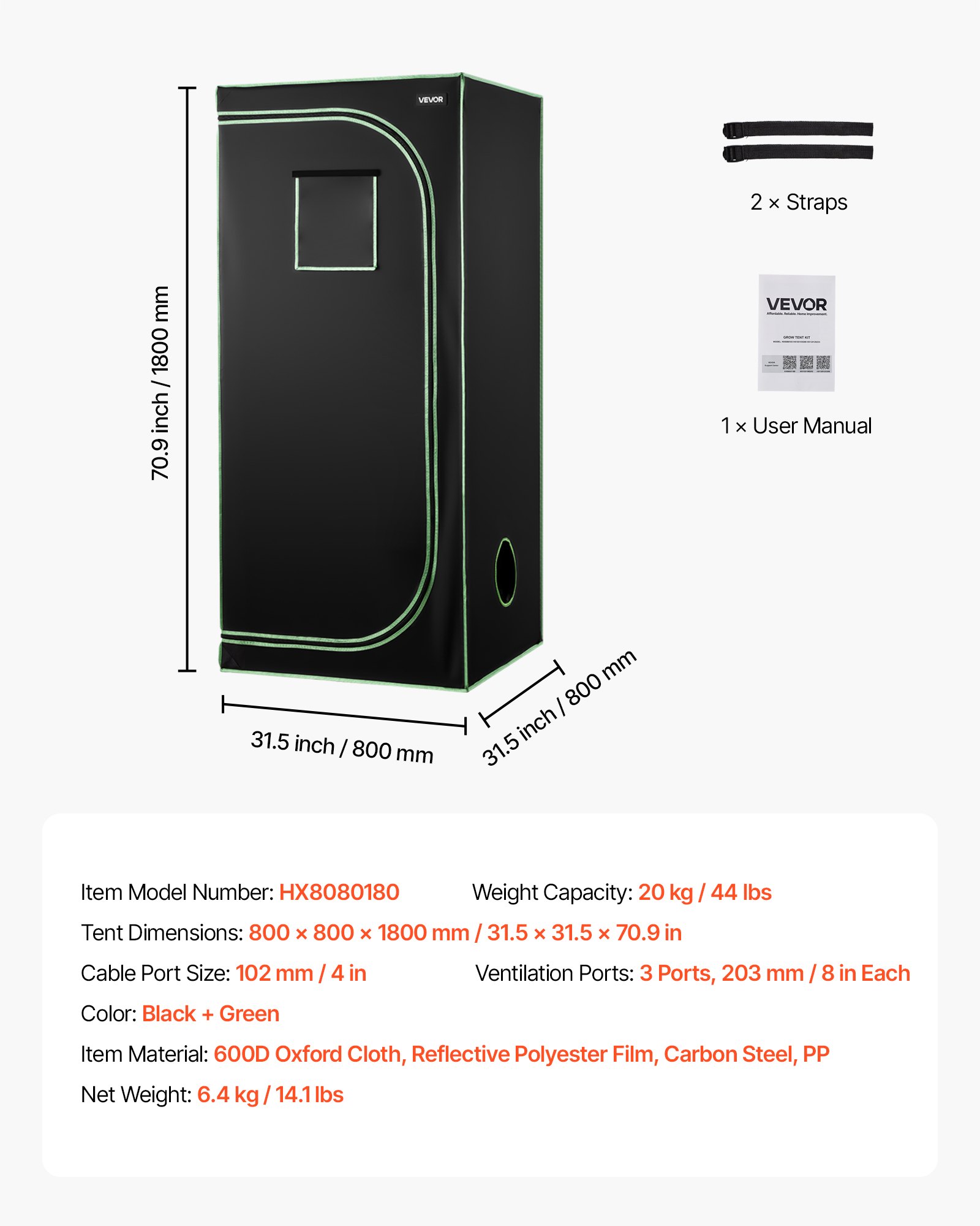 MHSPARNMindoorgrowtentf6 VEVORshoplv Овощи