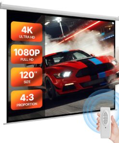 VEVOR 3048 mm 4:3 Motorized Electric Projector Screen