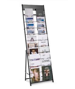VEVOR 20-Pocket A4 Metal Magazine Display Rack