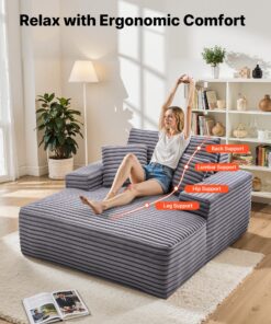 Faux Fur Upholstered Sofa with Pillows & Armrests