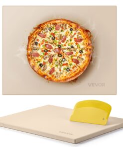 VEVOR 38x30 cm Cordierite Pizza Stone with Scraper
