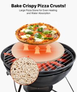 17 mm Thick Heat-Resistant Baking Stone for Oven & BBQ Grilling