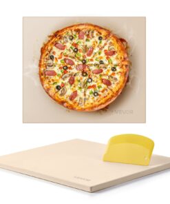 VEVOR Rectangular Cordierite Pizza Stone 406x355 mm