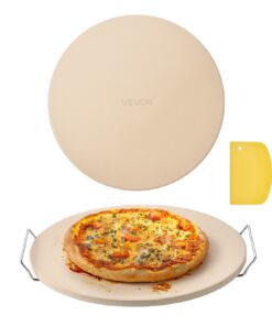 VEVOR 406 mm Round Cordierite Pizza Stone with Stand