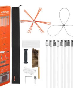 VEVOR 9m Extendable Chimney Sweep Kit with Dual Brush Heads