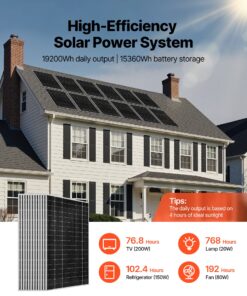 51.2V 300Ah LiFePO₄ Battery & 2x5000W Hybrid Inverters