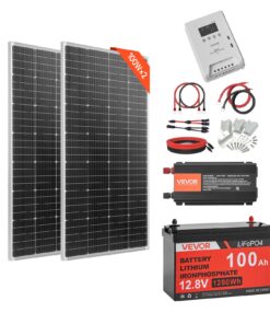 VEVOR 400W 12V Solar Kit with 2×200W Panels